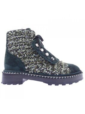 Chanel Boots Green